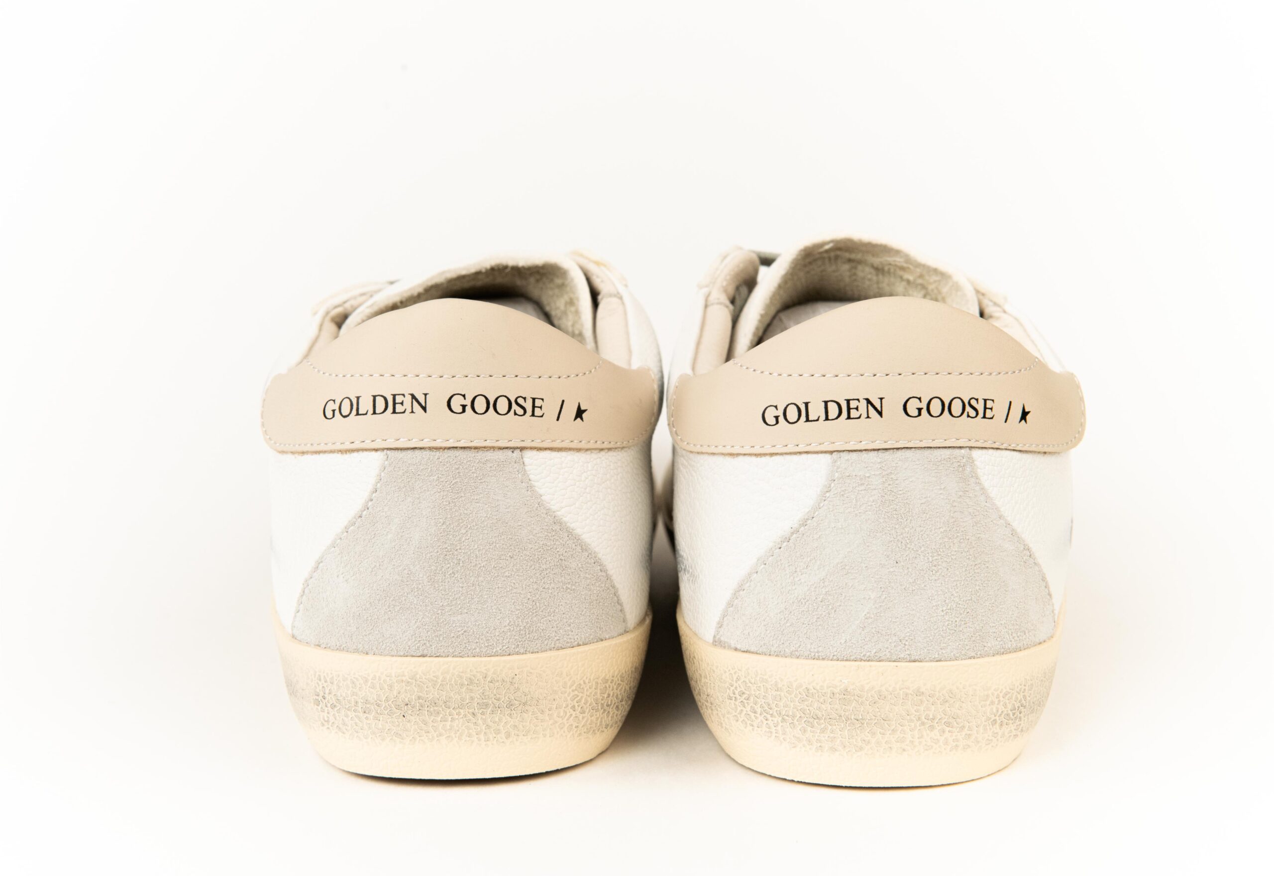 Golden Goose White Sneakers Red Star