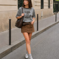 მოკლე კაბა- ყავისფერი ზამში