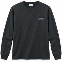 Off White შავი გრძელმკლავიანი ზედა