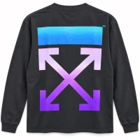 Off White შავი გრძელმკლავიანი ზედა