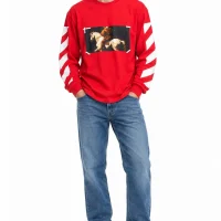 Off White წითელი ზედა Off White წითელი ზედა