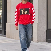 Off White წითელი ზედა Off White წითელი ზედა