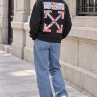 Off White შავი unisex ზედა Off White შავი unisex ზედა