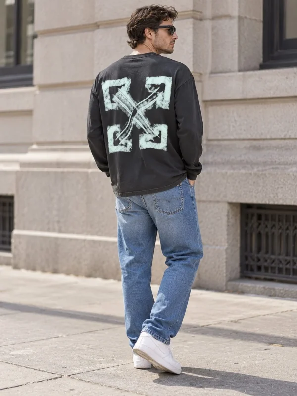 Off White -შავ-თეთრი ზედა