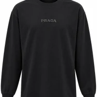 Prada შავი გრძელმკლავიანი ზედა Prada შავი გრძელმკლავიანი ზედა