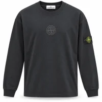 Stone Island შავი ზედა გრძელმკლავიანი Stone Island შავი ზედა გრძელმკლავიანი