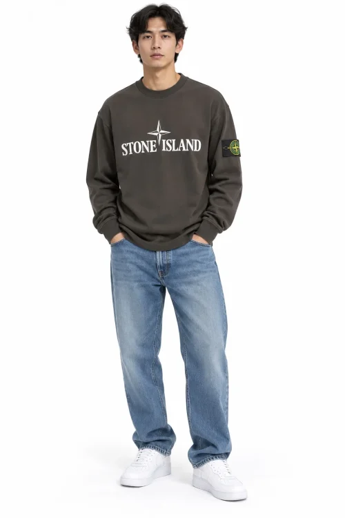 შავი-თეთრი Stone Island მაისური შავი-თეთრი Stone Island მაისური