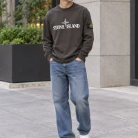 შავი-თეთრი Stone Island მაისური შავი-თეთრი Stone Island მაისური
