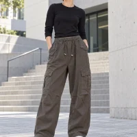ნაცრისფერი streetStyle შარვალი ნაცრისფერი streetStyle შარვალი
