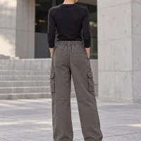 ნაცრისფერი streetStyle შარვალი ნაცრისფერი streetStyle შარვალი